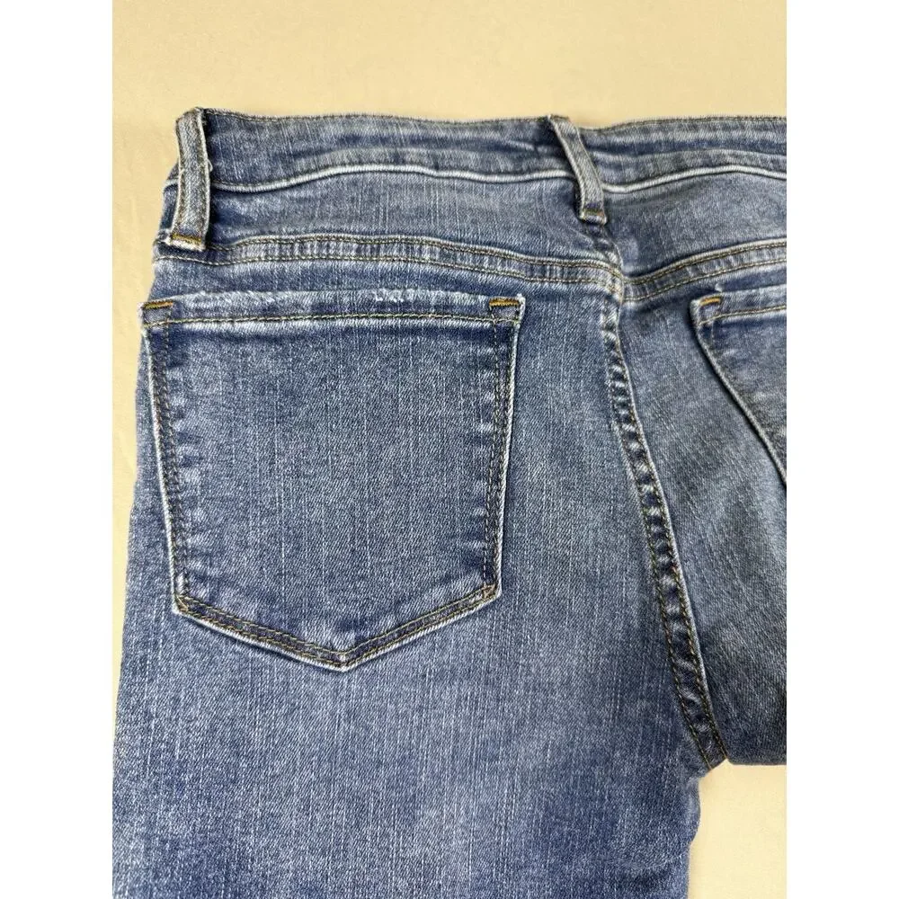 Gap Kids Jeans Size 12 Sky Jegging Ankle High Rise & Ankle with Distressed Hem
